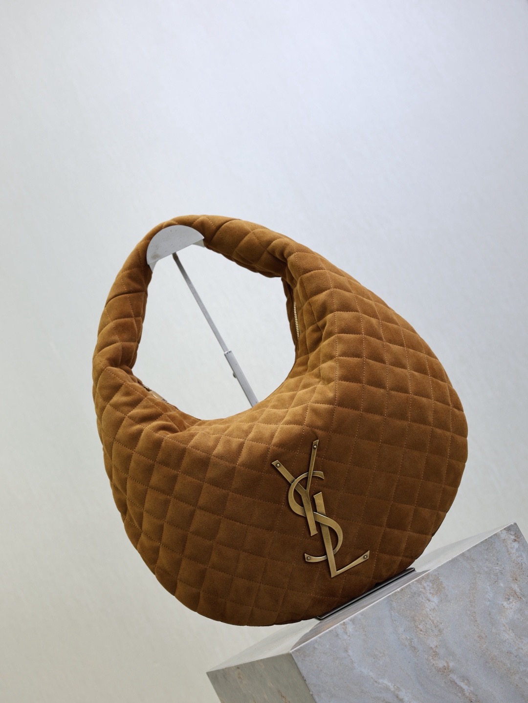 Sa1nt Lau*nt Icare Hobo Bag in Quilted Suede -44*30*7CM