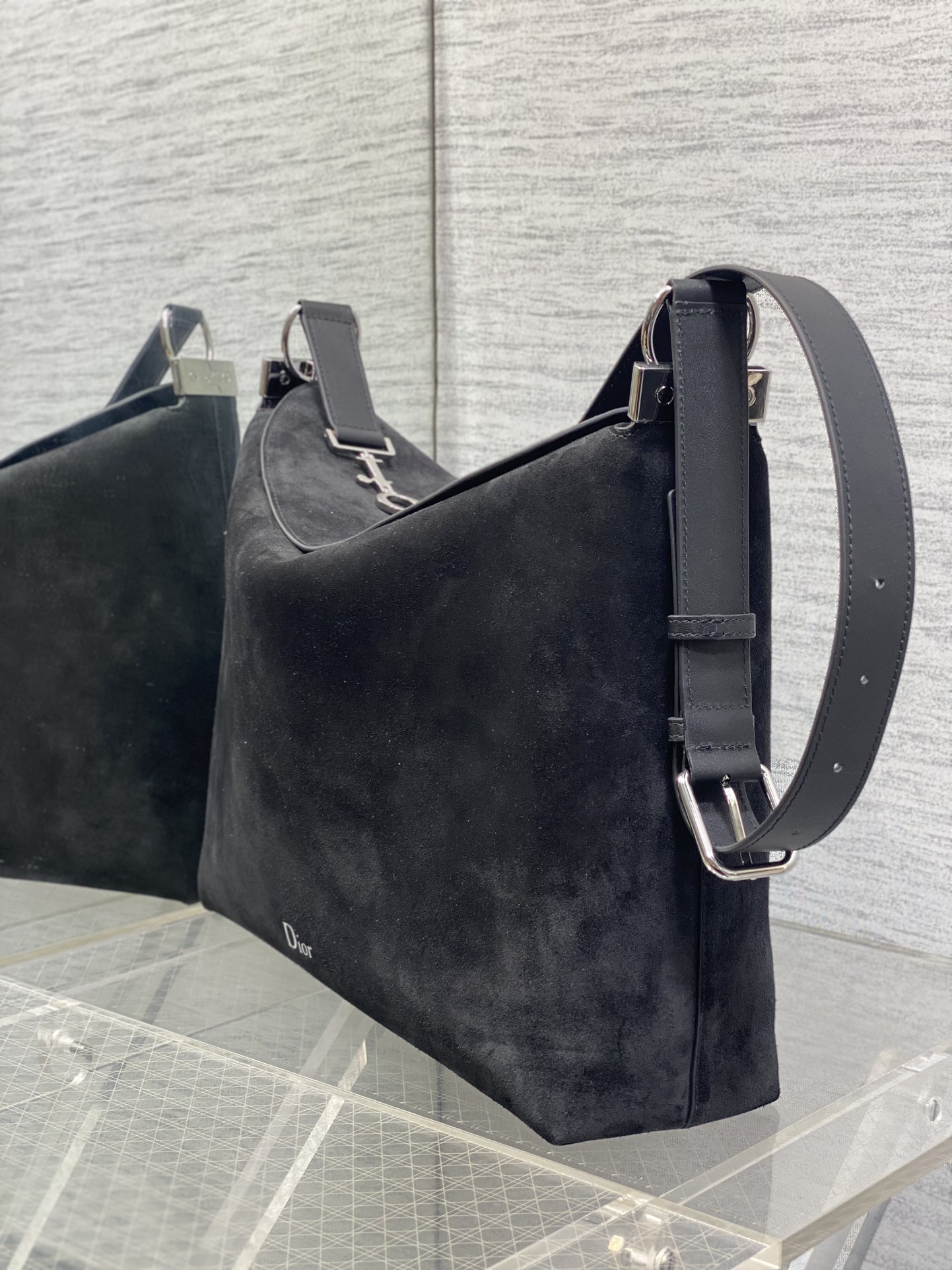 Diro 2026ss Chrustian Hobo Bag(Silver)-28*24*8CM/33*27*9CM/39*29*11CM