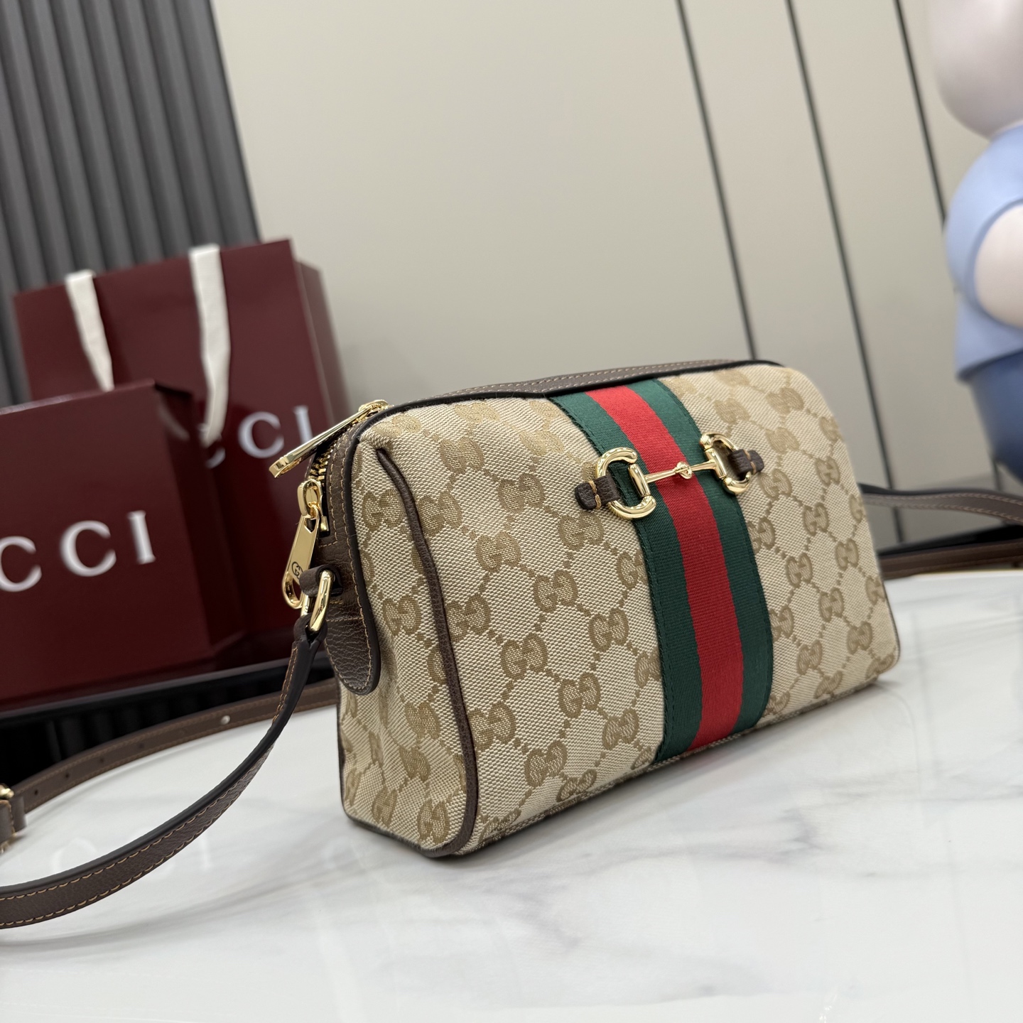 G*ucci Gvc*1 Horsebit Web Small Camera Bag -22*13.5*9CM