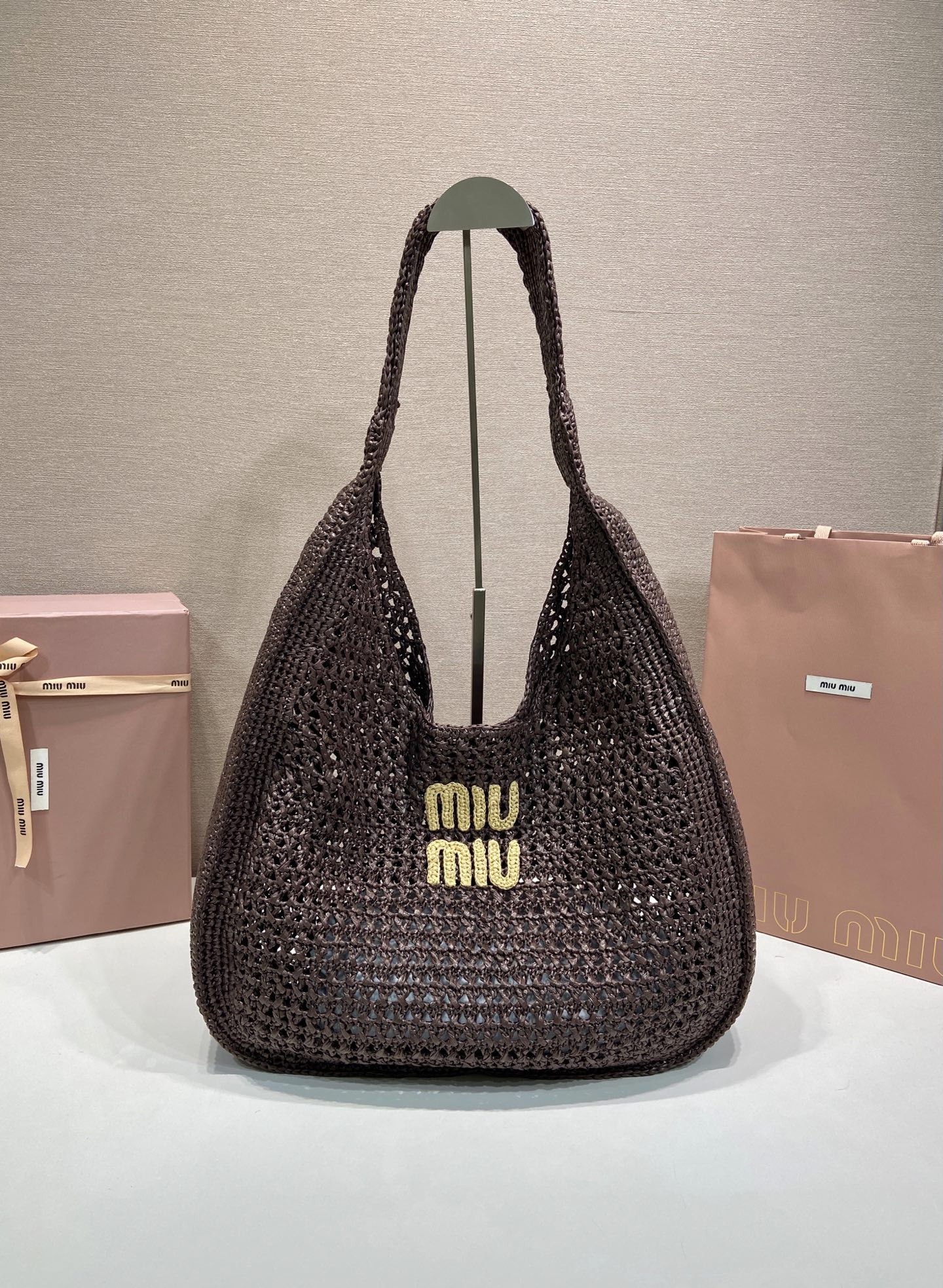 Miu Miu Crochet Hobo Bag-42.5*32*9CM