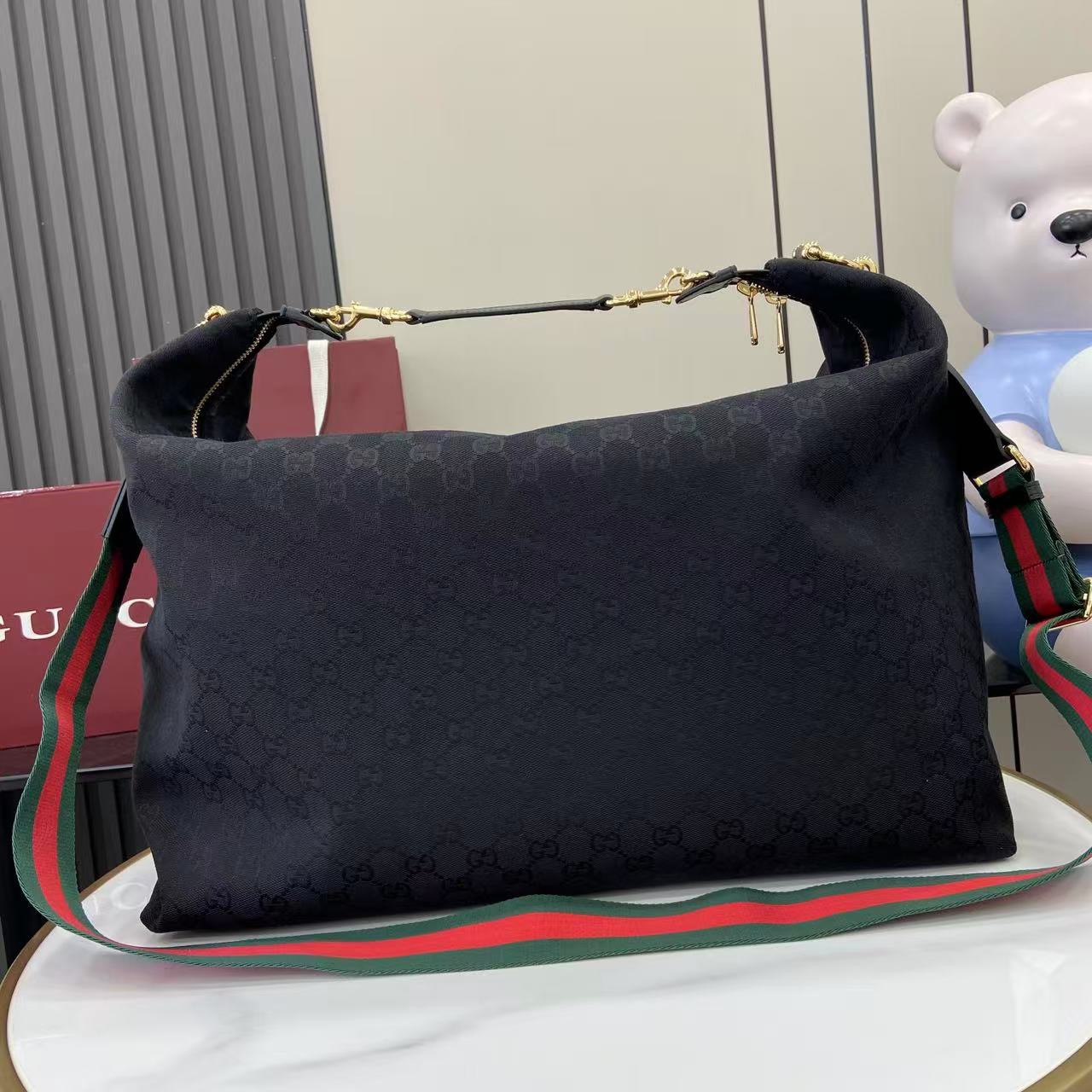 Guc*ci Brera GG Canvas Large Shoulder Bag-46*29*20.5CM