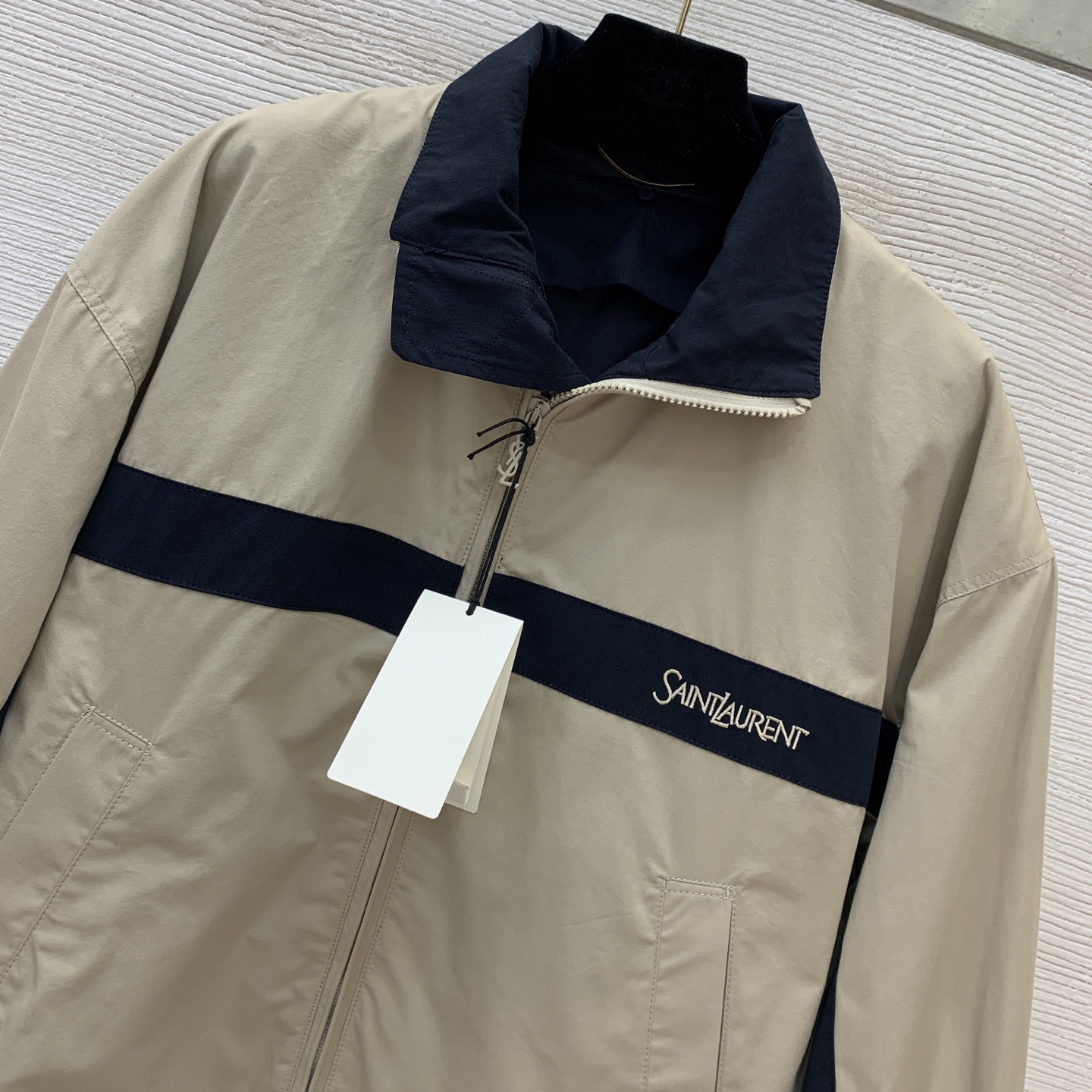Sa1nt Lau*nt Jacket In Cotton In Beige