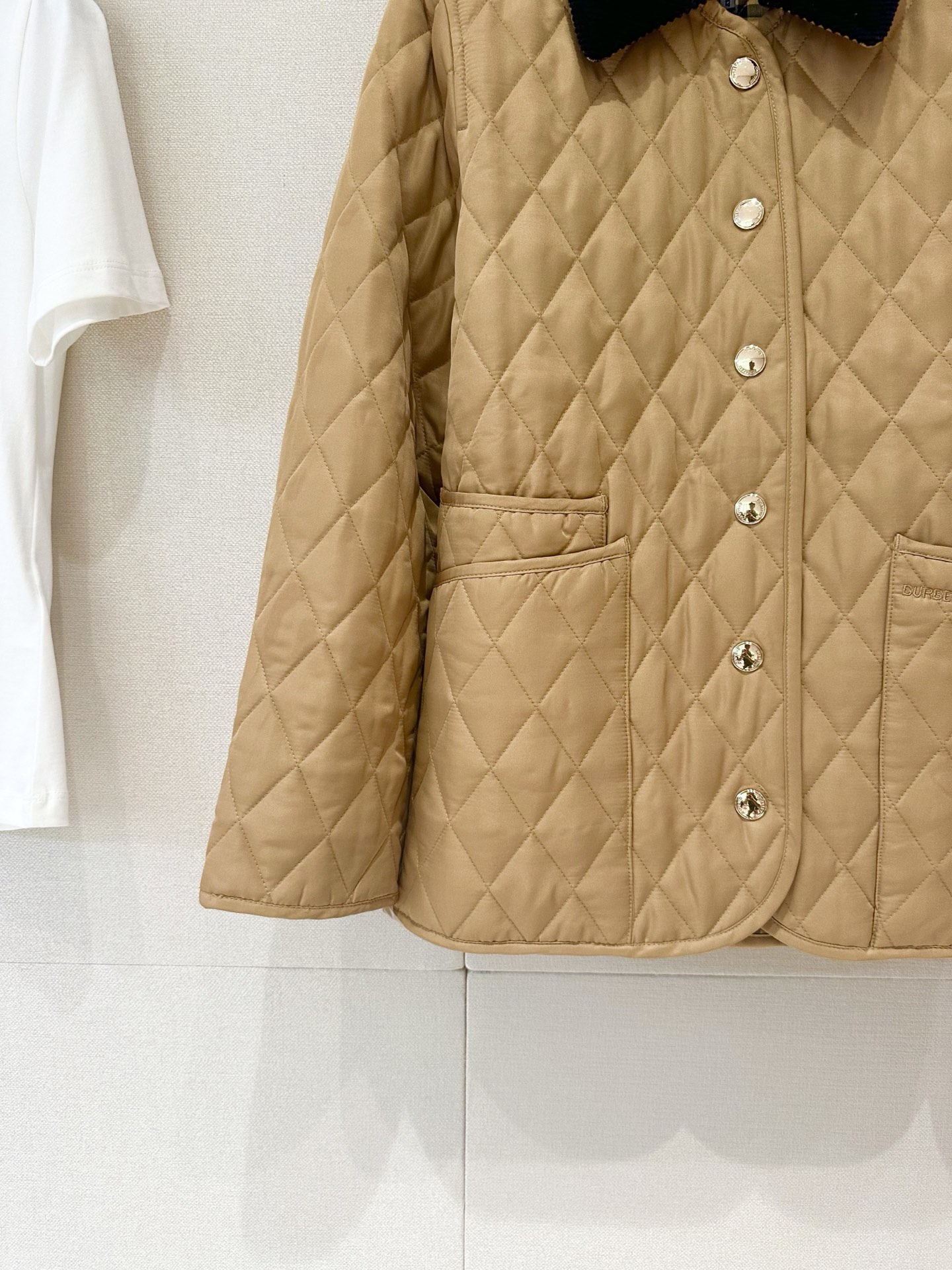 Burb*erry Quilted Barn Jacket | Brown