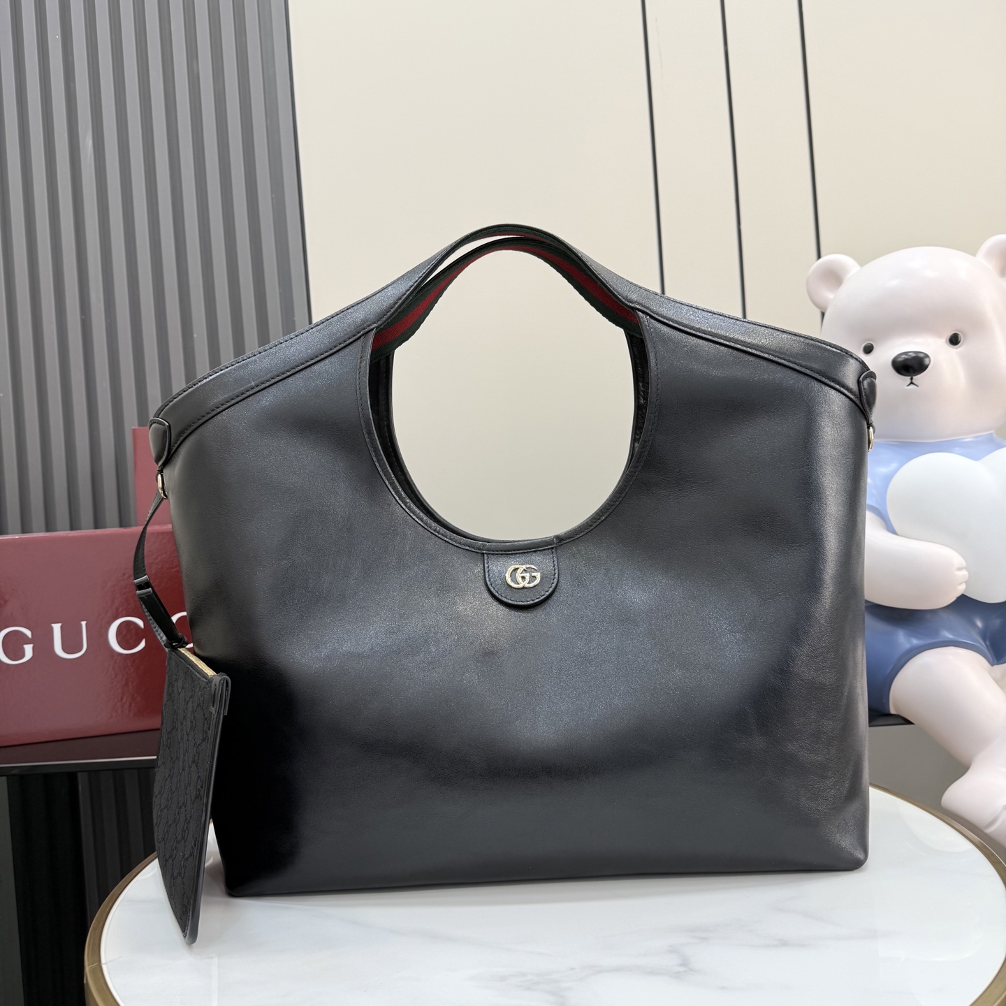 Gv*c*i Giglio Large Tote Bag Brown Leather-42*60*47CM