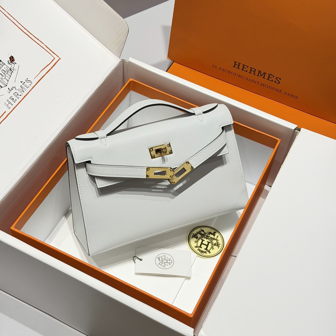 H**me5 Mini Kelly Pochette-Swift -22CM