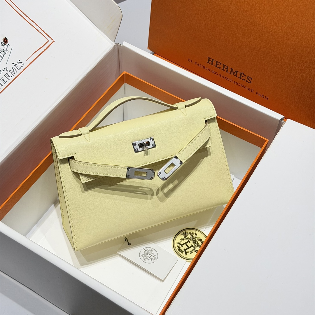 H**me5 Mini Kelly Pochette-Swift -22CM
