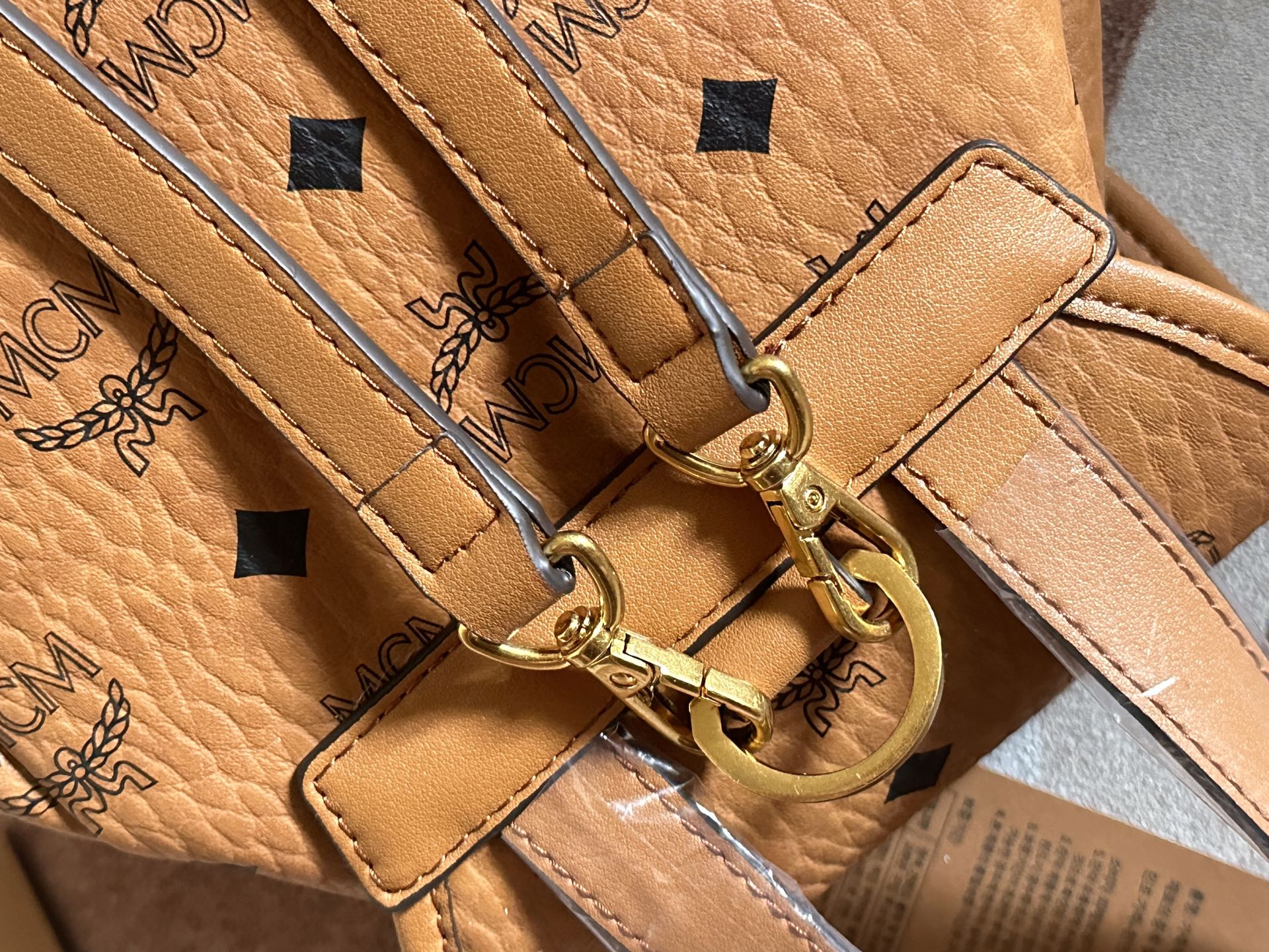 MCM Mini Aren Drawstring Backpack in Visetos-25x23x11CM