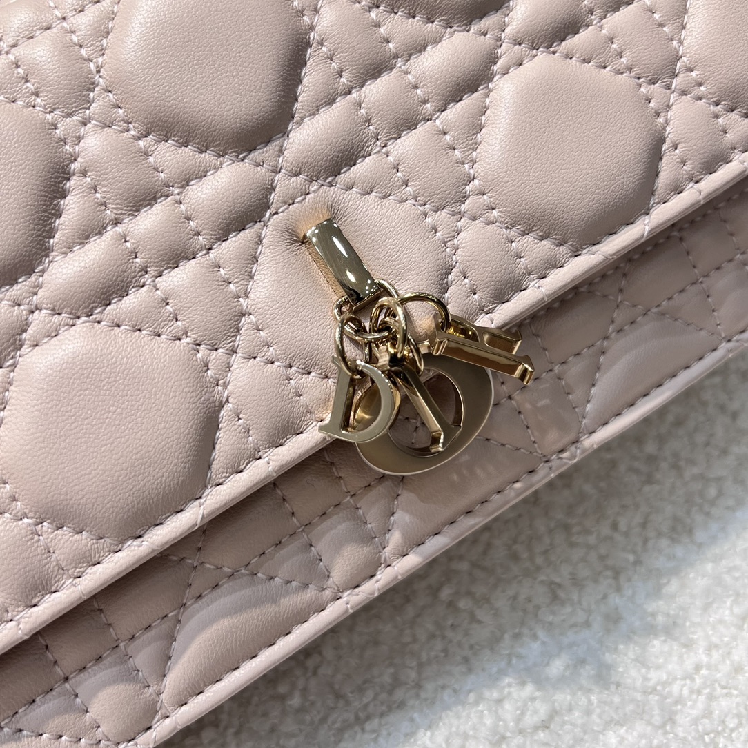 Diro My D10r Mini Bag Powder Pink Cannage Lambskin-21*11.5*4.5CM