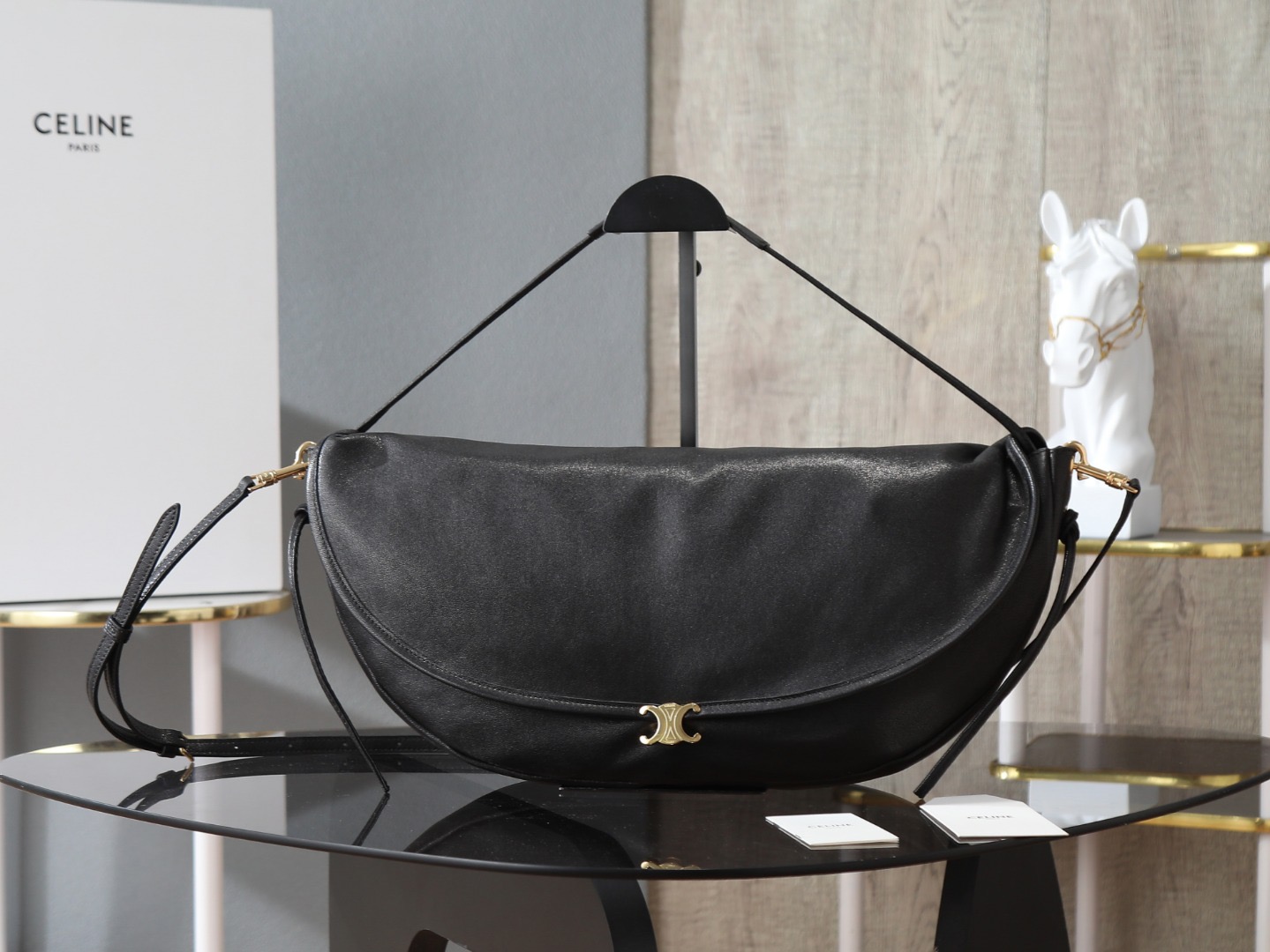Cel*in Halfmoon Soft Triomphe Bag-46*19*10CM