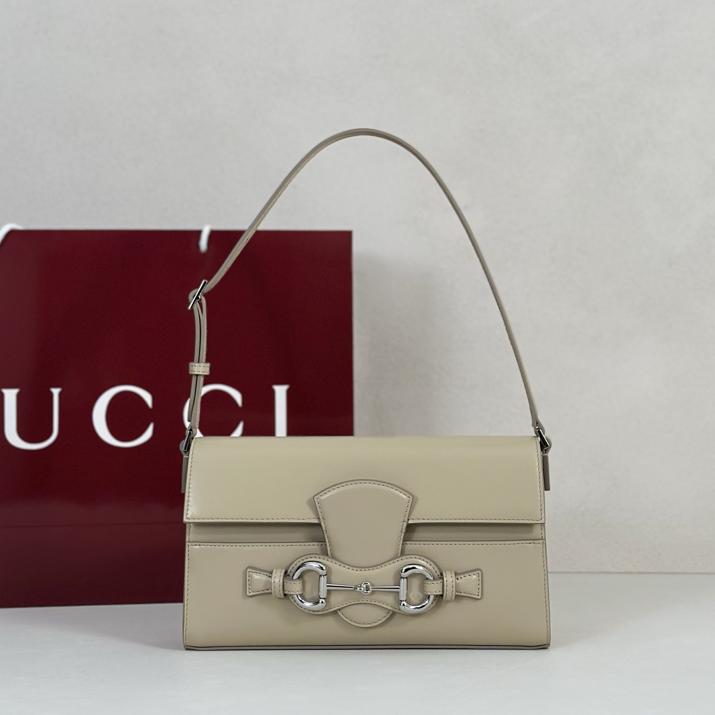 Guc*ci Horsebit Ristretto Bag-26*4.5*14.5CM