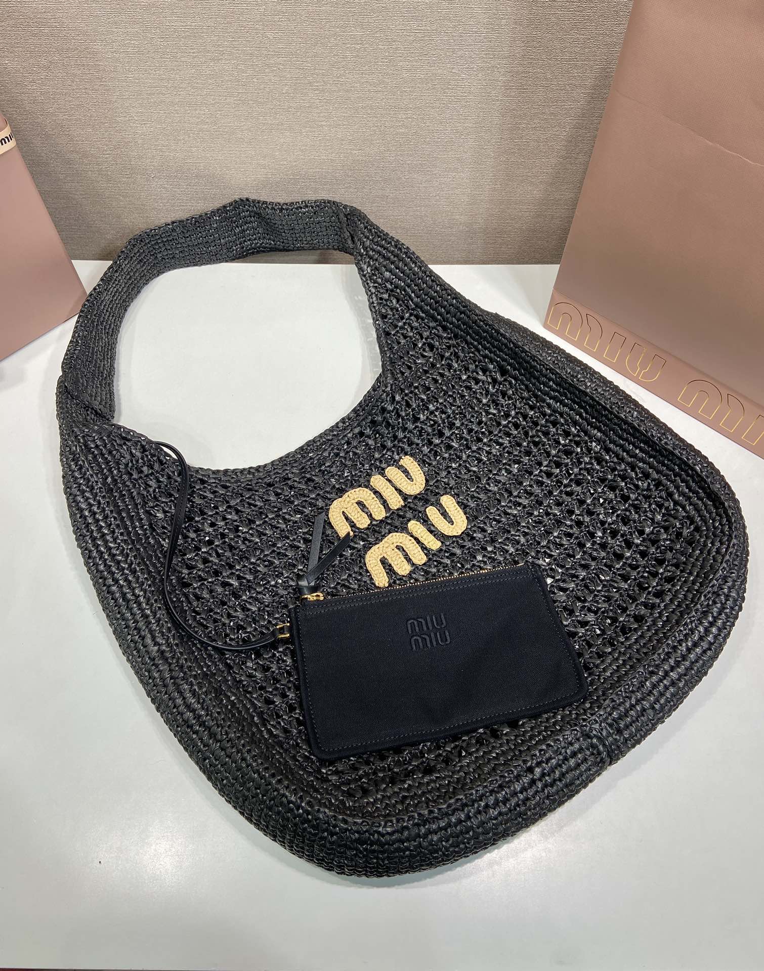 Miu Miu Crochet Hobo Bag-42.5*32*9CM
