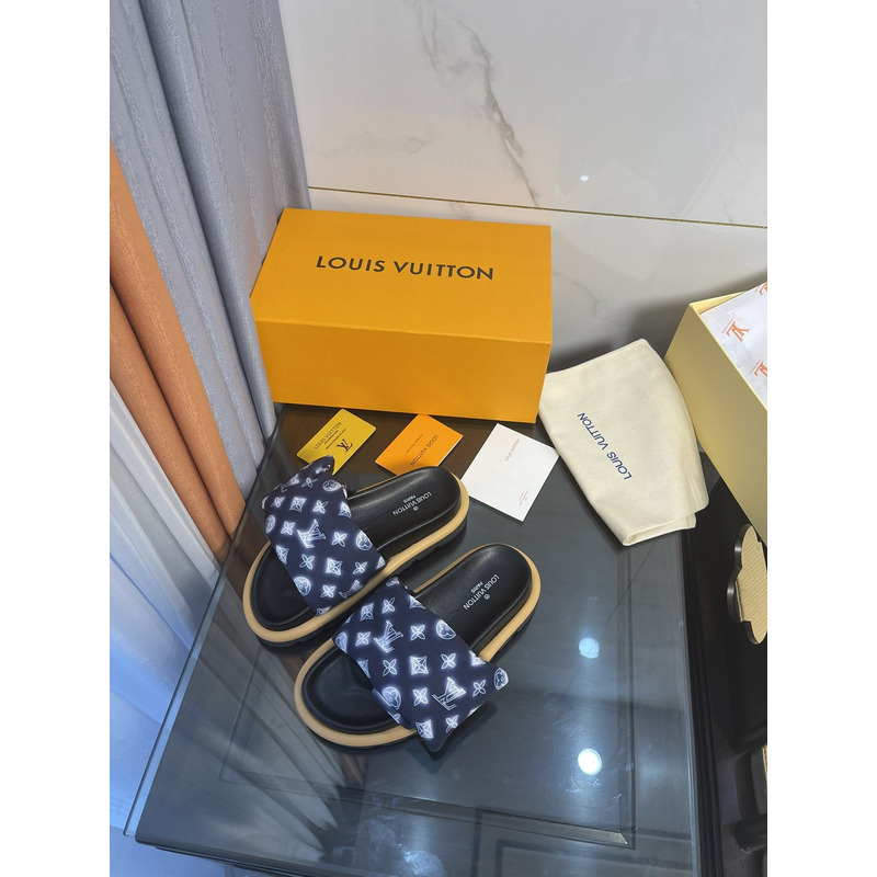 LV Pool Pillow Comfort Mule Blue