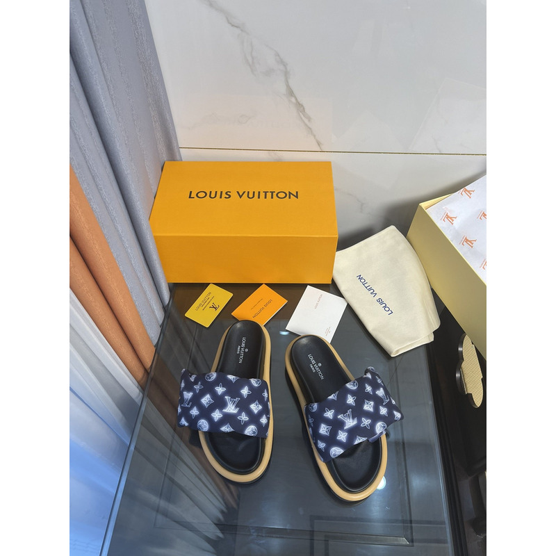 LV Pool Pillow Comfort Mule Blue
