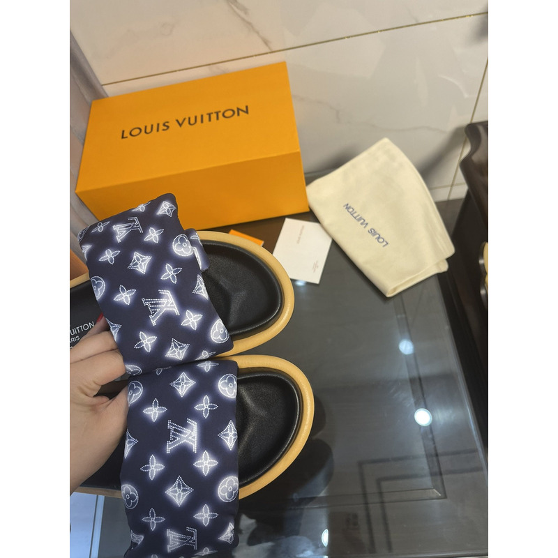 LV Pool Pillow Comfort Mule Blue
