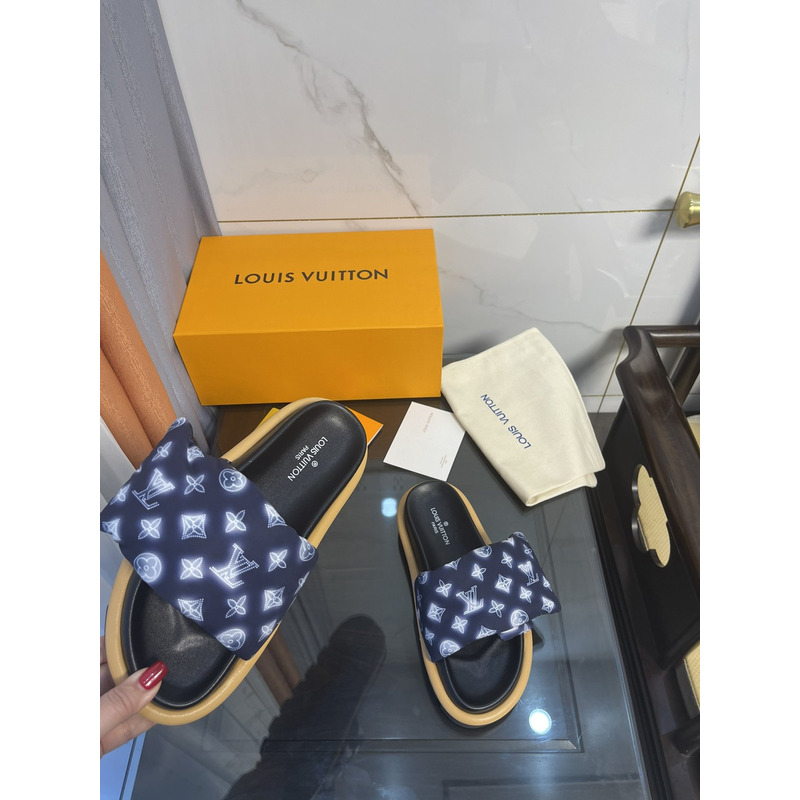 LV Pool Pillow Comfort Mule Blue