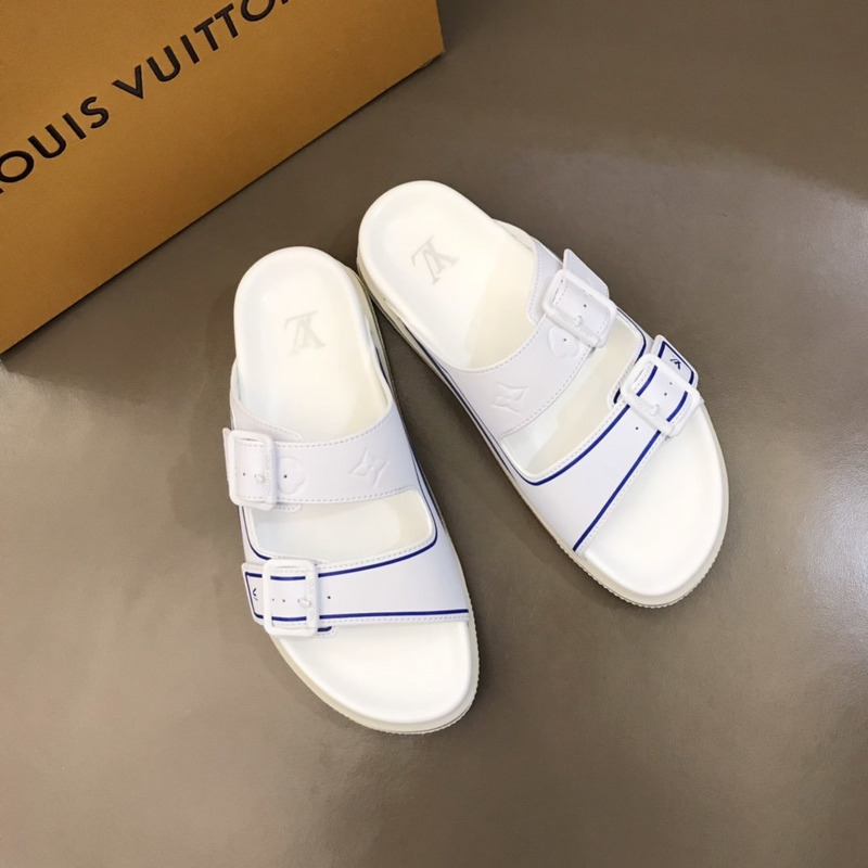l**is V*t*n trainer mule white  & blue