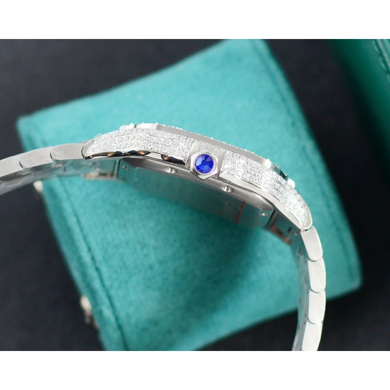 Cartier Santos De Cartier Large WSSA0018 Diamonds Stainless Steel Watch