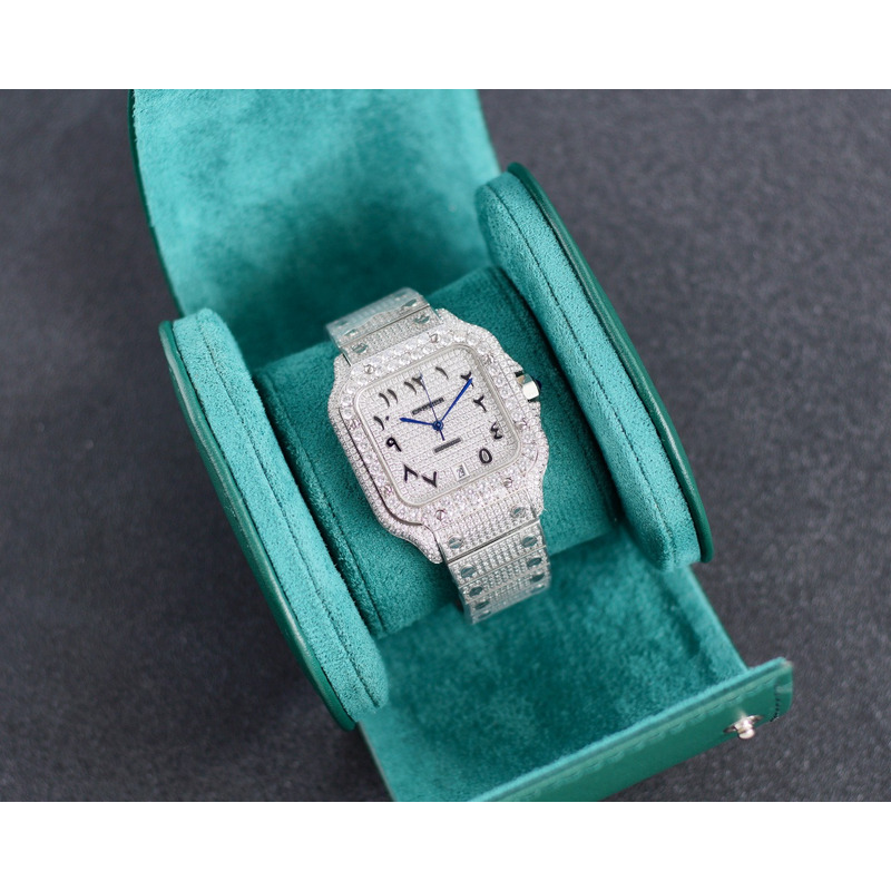 Cartier Santos De Cartier Large WSSA0018 Diamonds Stainless Steel Watch