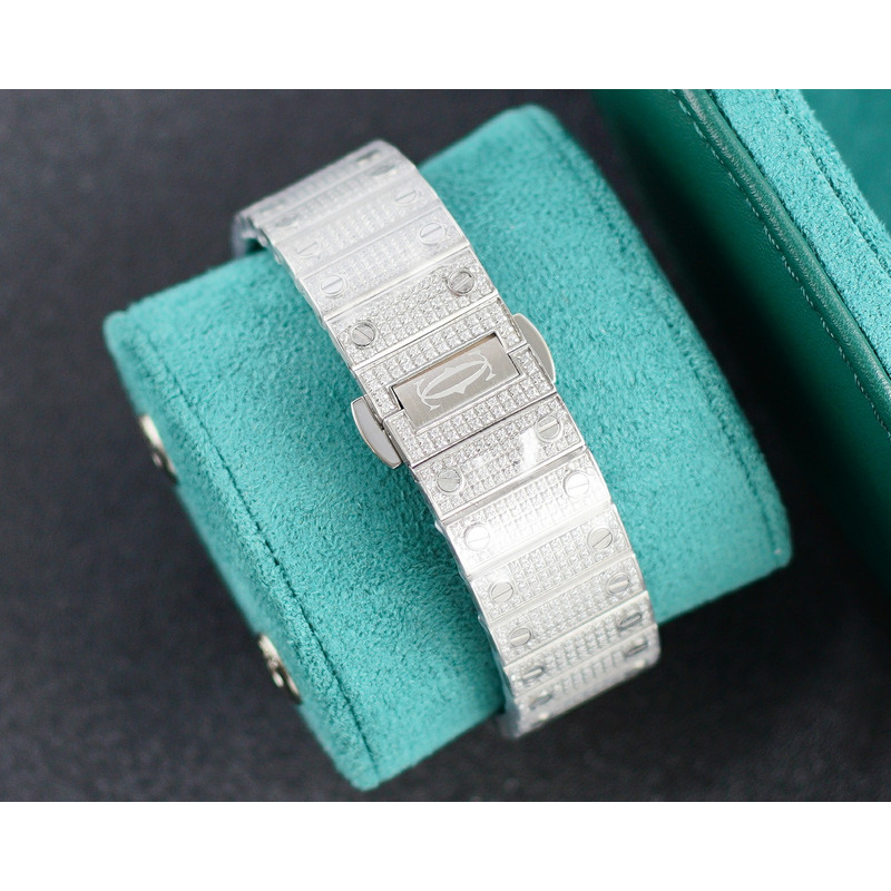Cartier Santos De Cartier Large WSSA0018 Diamonds Stainless Steel Watch