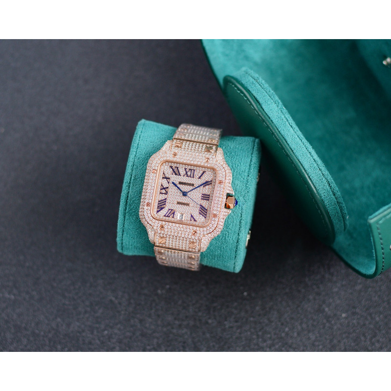 Cartier Santos De Cartier Diamonds Watches