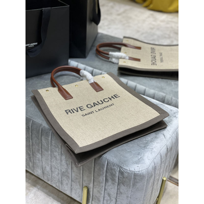 Saint Laurent Rive Gauche Tote Beige M