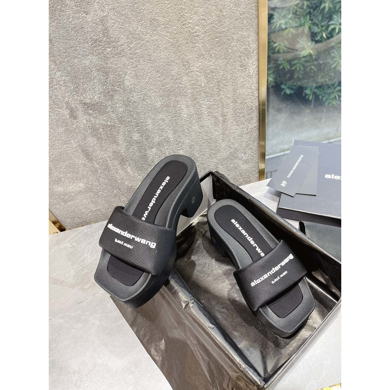Alexander Wang Nylon Platform Sandals Black