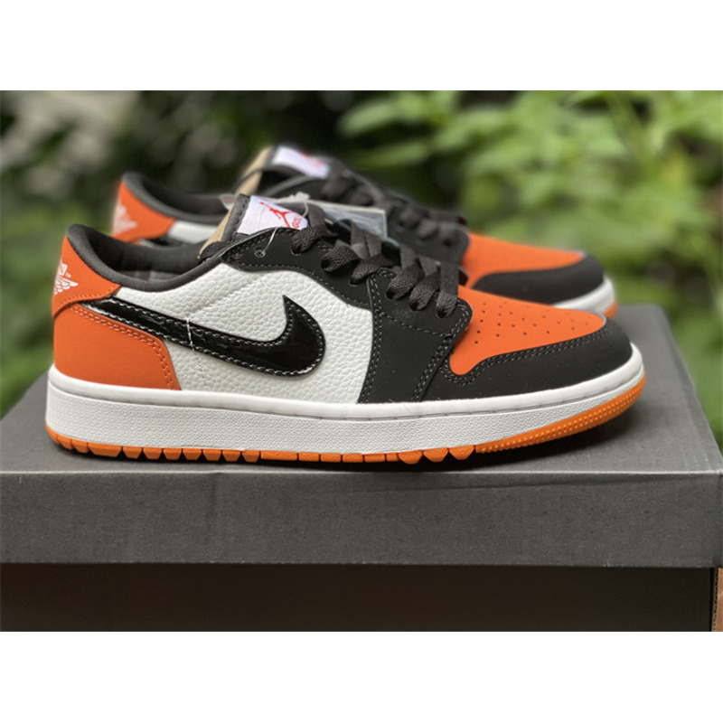 Jordan 1 Low UNC Sneakers White/Dark Powder Orange-Obsidian