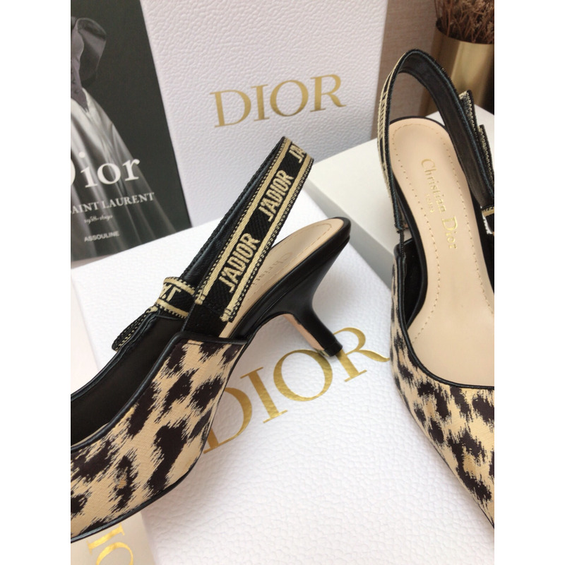 D*or leopard slingback pumps 4.5cm