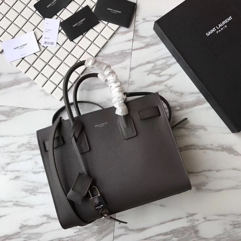 Saint Laurent New Sac de jour Diamond Organ Bag Collection Tote Bag GrayBlack Buckle