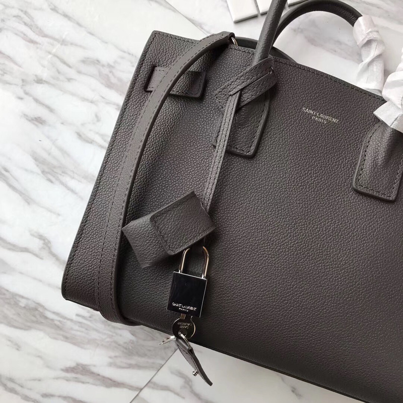 Saint Laurent New Sac de jour Diamond Organ Bag Collection Tote Bag GrayBlack Buckle