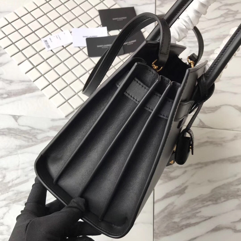 Saint Laurent Saint Laurent New Sac de jour Large Diamond White Line Organ Bag Collection Handbag Black