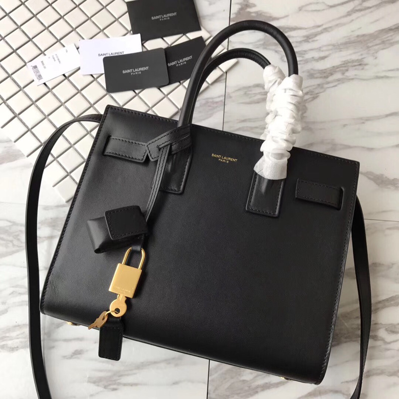 Saint Laurent Saint Laurent New Sac de jour Large Diamond White Line Organ Bag Collection Handbag Black