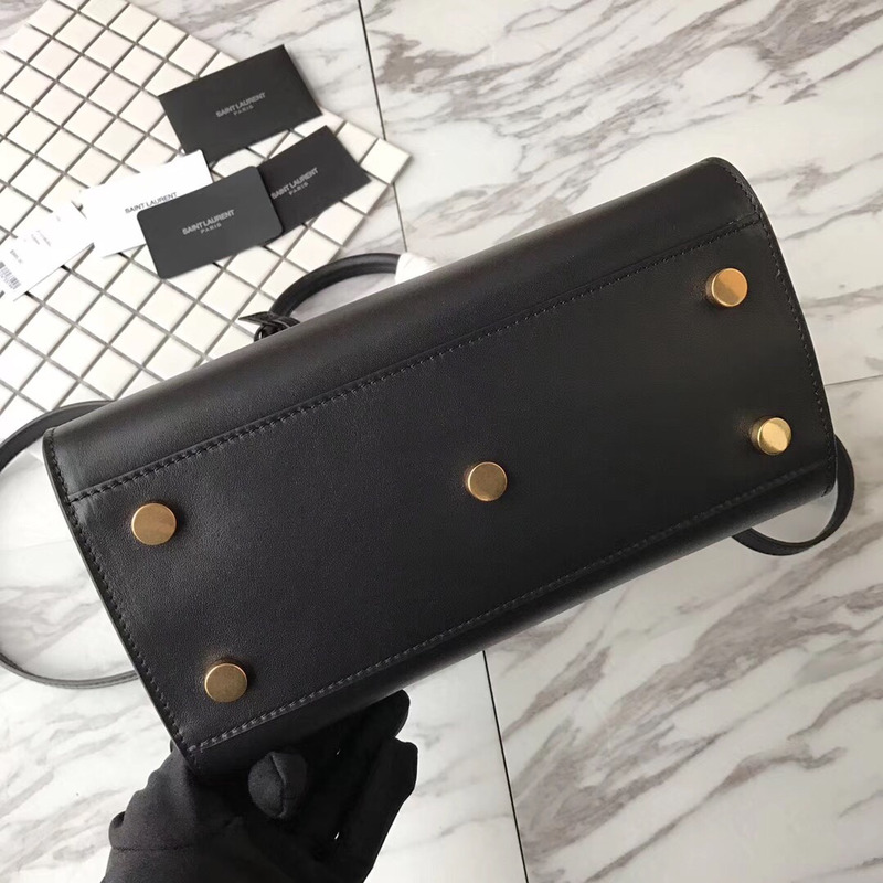 Saint Laurent Saint Laurent New Sac de jour Large Diamond White Line Organ Bag Collection Handbag Black