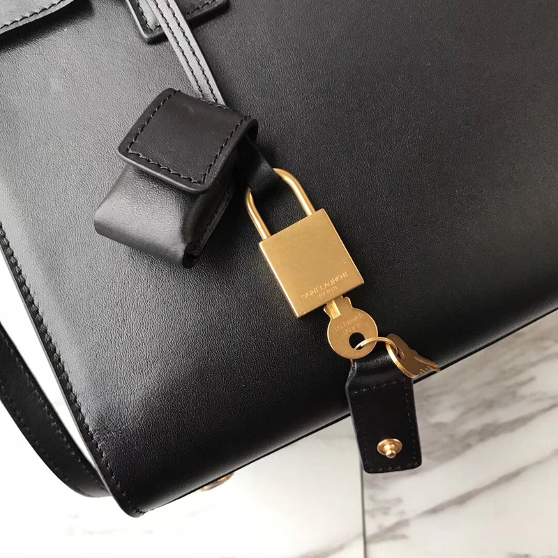 Saint Laurent Saint Laurent New Sac de jour Large Diamond White Line Organ Bag Collection Handbag Black