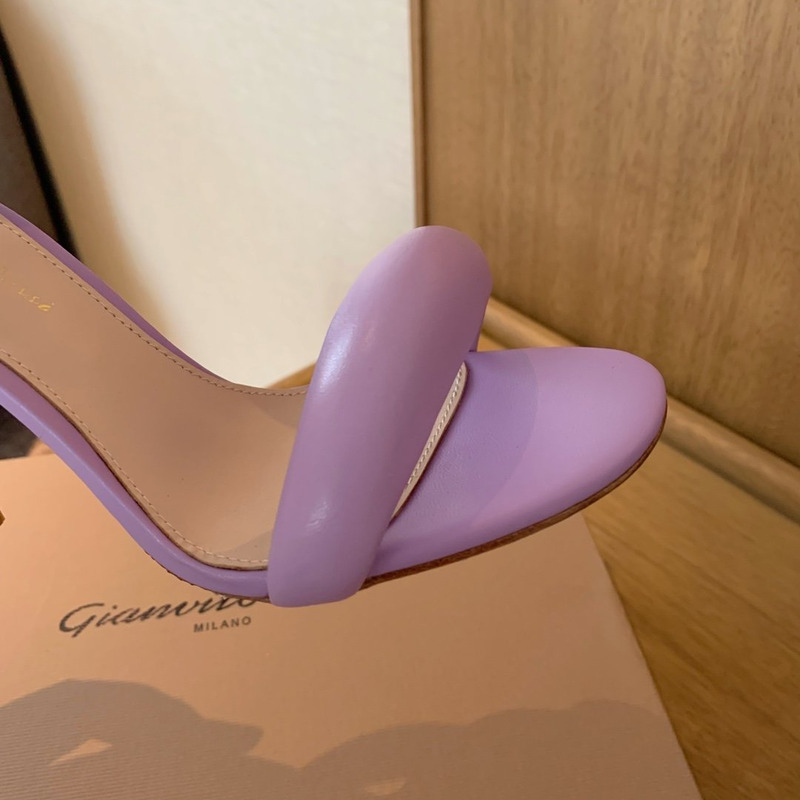 Gianvit Rossi Bijoux 105mm Leather High Heel Sandals Purple