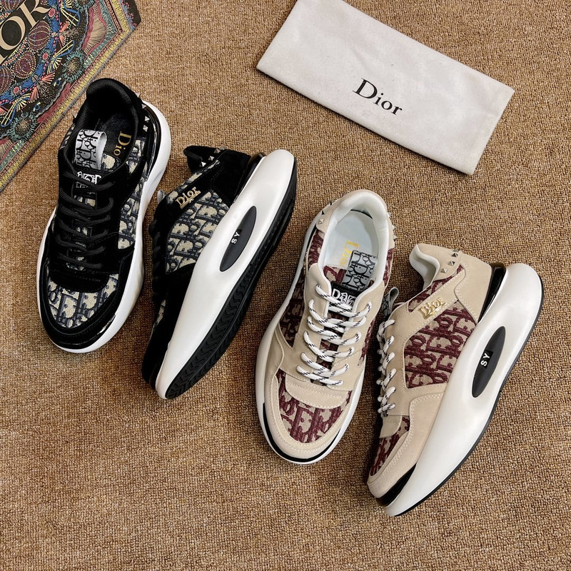D*or breathable canvas daddy shoes leather printing mesh shoes