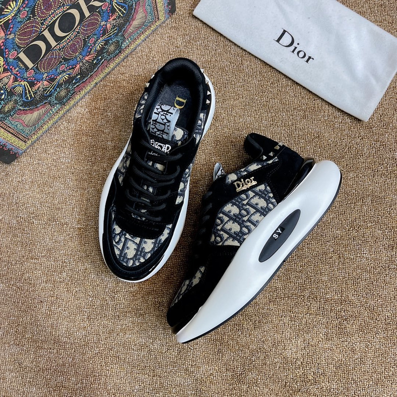 D*or breathable canvas daddy shoes leather printing mesh shoes