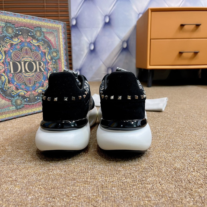 D*or breathable canvas daddy shoes leather printing mesh shoes