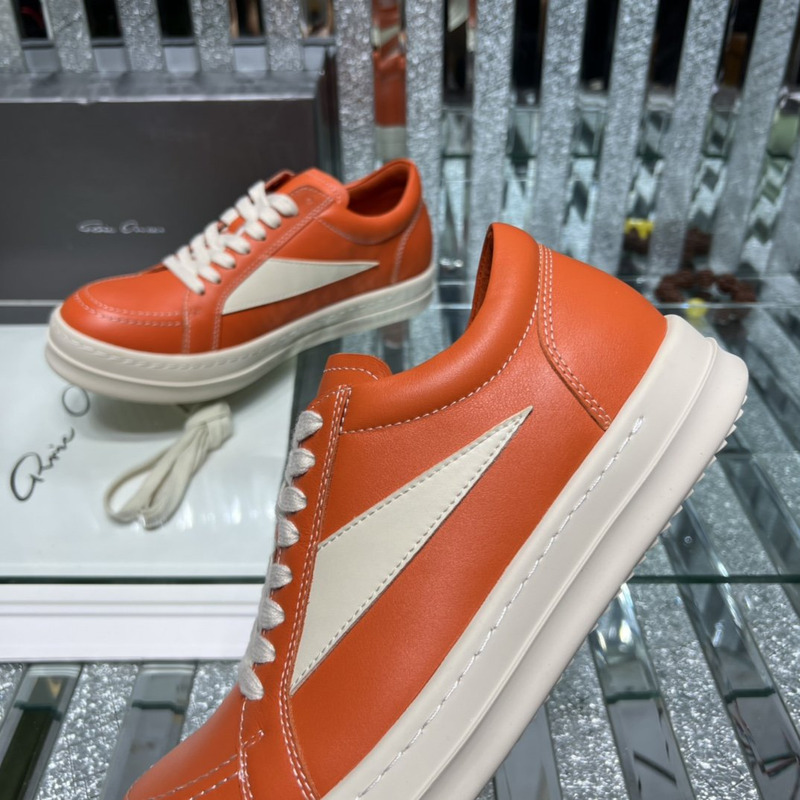 Rick Owens Vintage Low Sneaker Orange & White