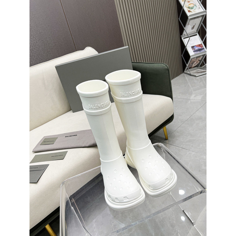 Ba*len*cia*ga x crocs rubber boot white