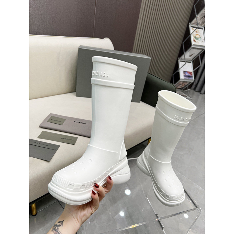 Ba*len*cia*ga x crocs rubber boot white