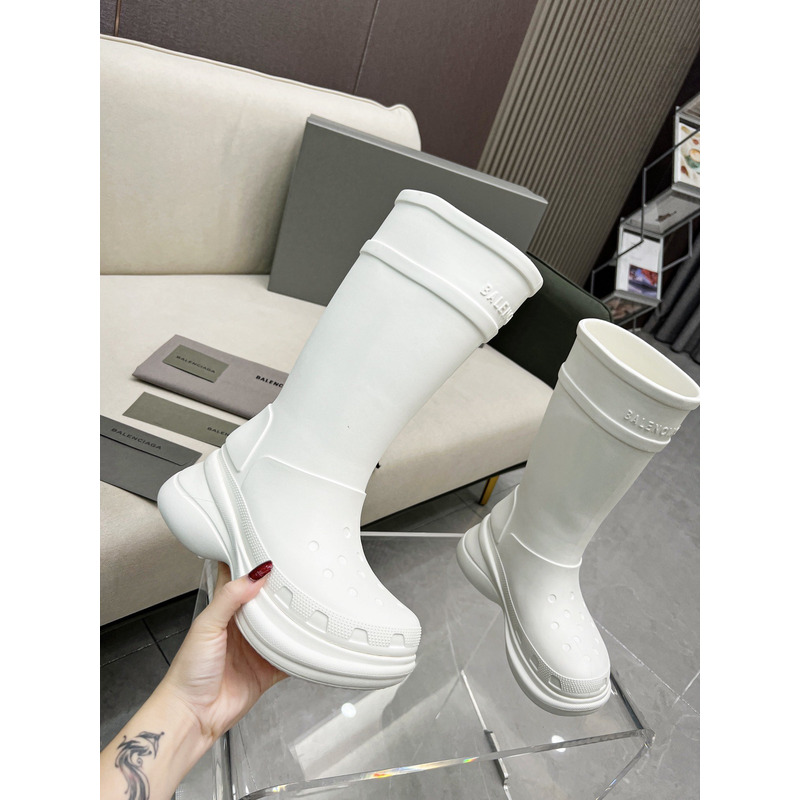 Ba*len*cia*ga x crocs rubber boot white