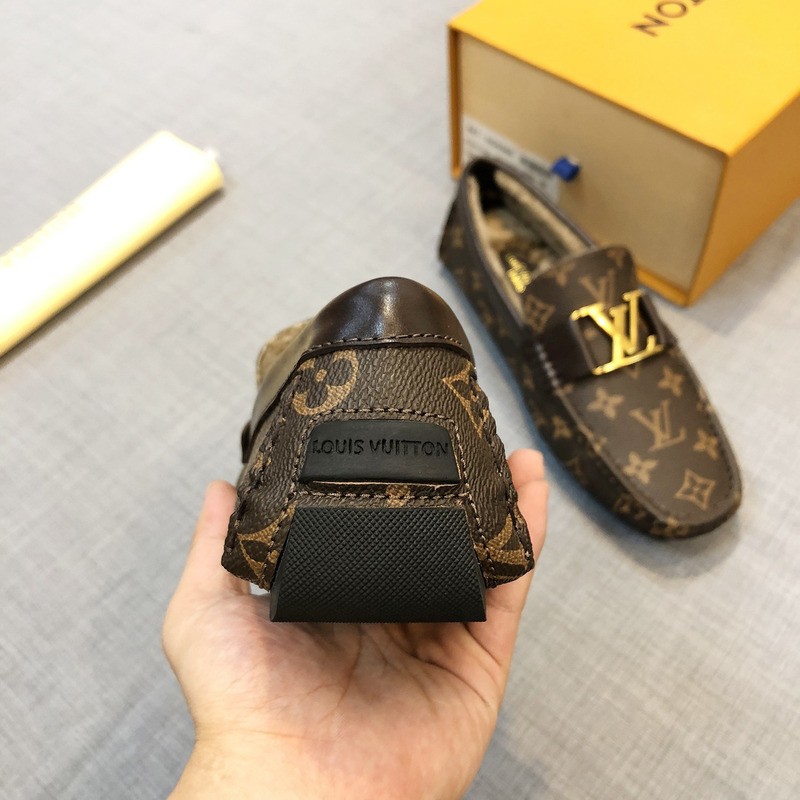 l**is V*t*n monogram canvas loafer brown
