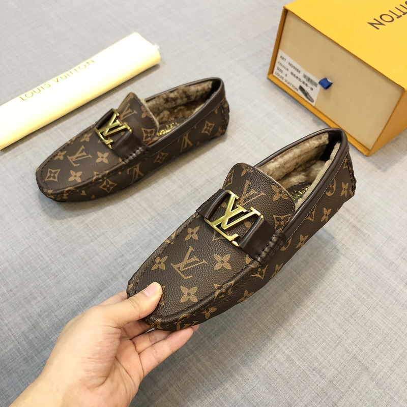l**is V*t*n monogram canvas loafer brown