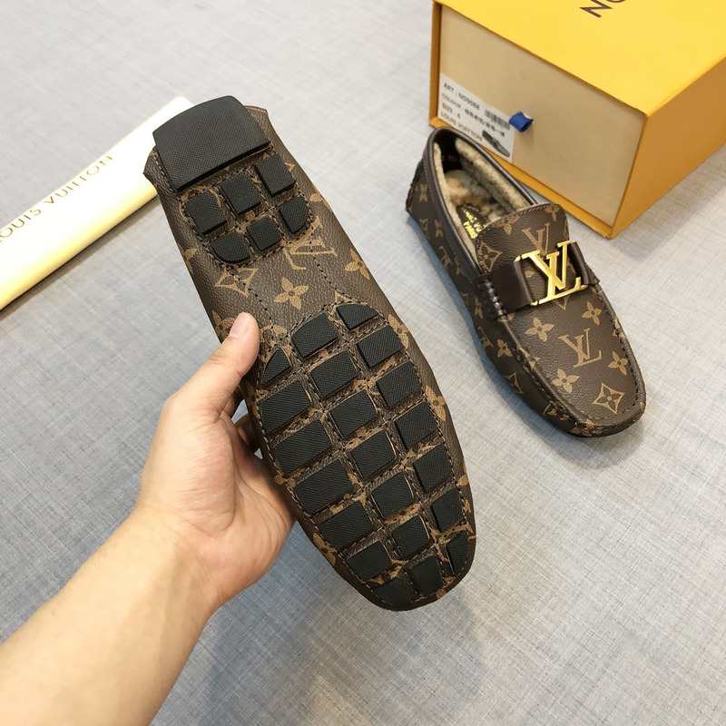 l**is V*t*n monogram canvas loafer brown