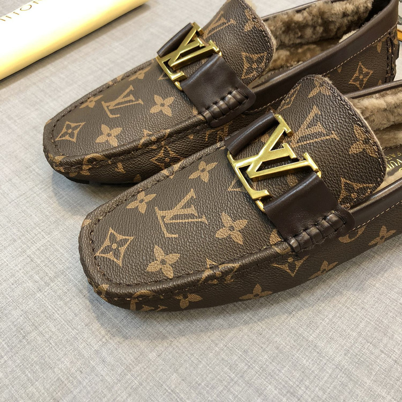 l**is V*t*n monogram canvas loafer brown