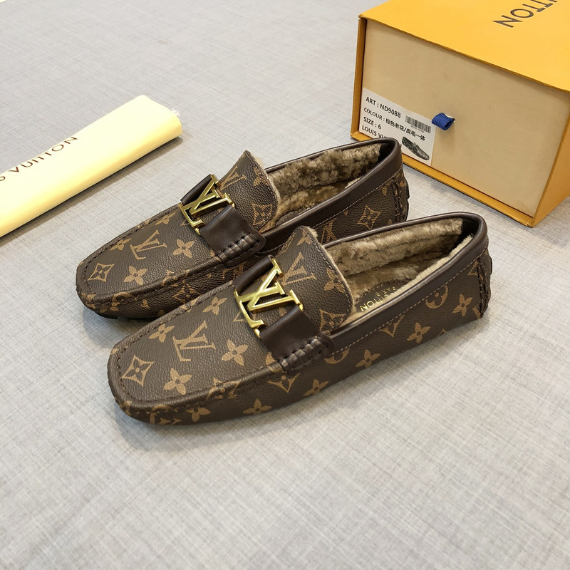 l**is V*t*n monogram canvas loafer brown