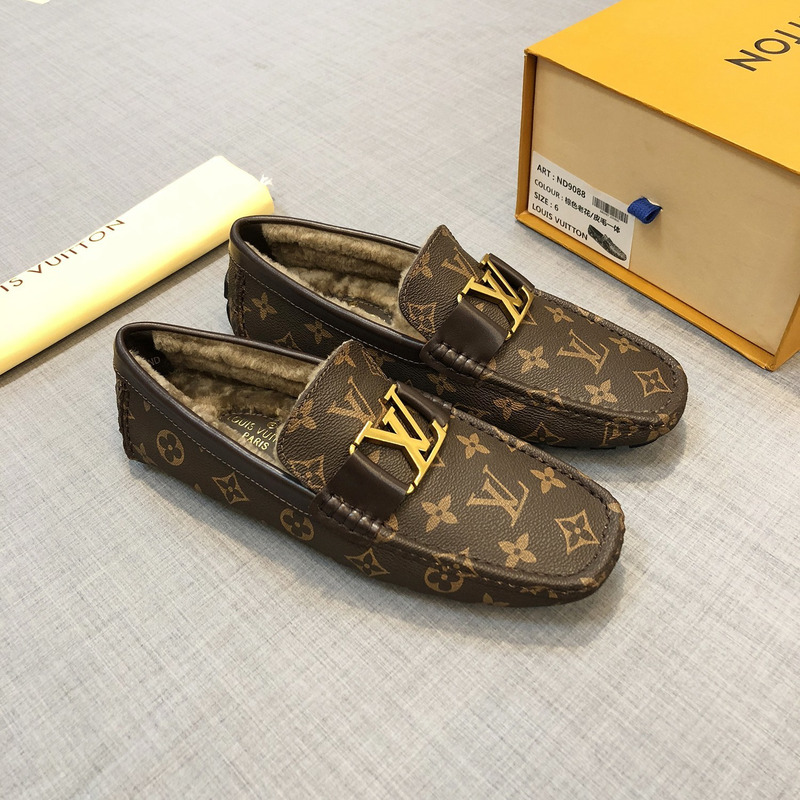 l**is V*t*n monogram canvas loafer brown
