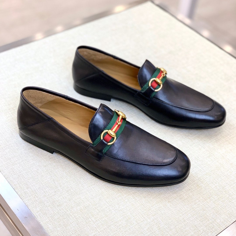 G*u*i leather horsebit loafers
