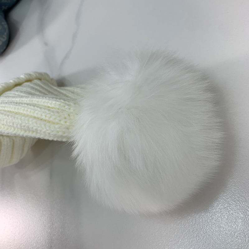 Moncler Kids Wool Hat White